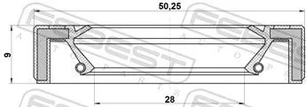 FEBEST Shaft Seal, drive shaft (95GAY-30500909R)