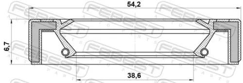 FEBEST Shaft Seal, drive shaft (95GAY-40540707L)
