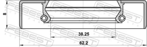 FEBEST Shaft Seal, drive shaft (95GBY-40620808C)