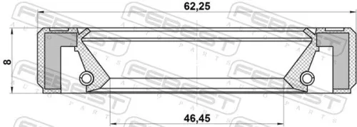 FEBEST Shaft Seal, drive shaft (95GBY-48620808L)