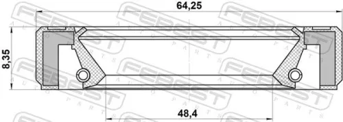 FEBEST Shaft Seal, drive shaft (95GBY-50640808R)