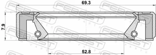 FEBEST Shaft Seal, drive shaft (95GBY-54690808L)