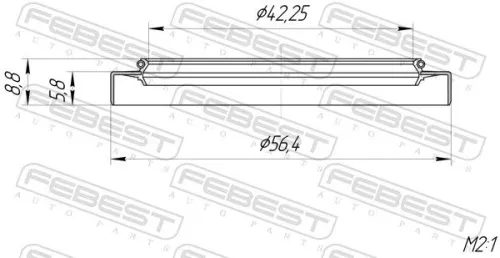 FEBEST Shaft Seal, drive shaft (95GDY-44560609X)