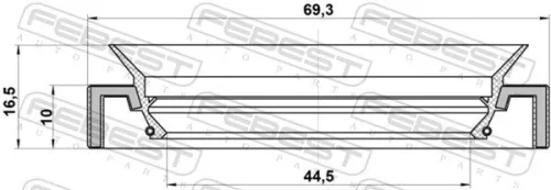 FEBEST Shaft Seal, drive shaft (95HAS-46691016C)