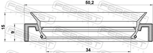 FEBEST Shaft Seal, drive shaft (95HAY-36500915L)