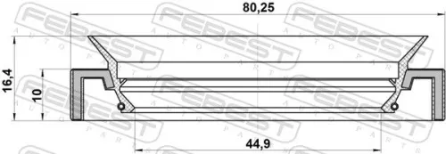 FEBEST Shaft Seal, drive shaft (95HAY-46801016C)