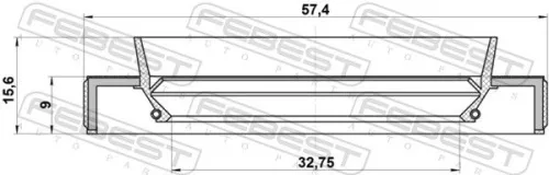 FEBEST Shaft Seal, drive shaft (95HBY-34570916L)