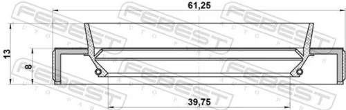 FEBEST Shaft Seal, drive shaft (95HBY-41610813L)