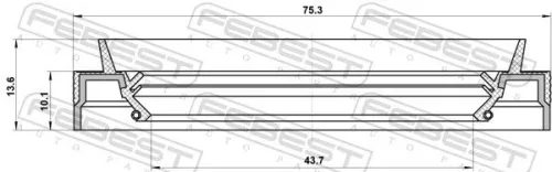 FEBEST Shaft Seal, differential (95JEY-45751014R)