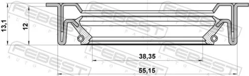 FEBEST Shaft Seal, drive shaft (95LDS-40551213C)