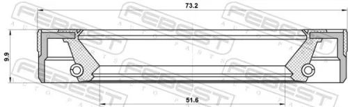 FEBEST Seal Ring, wheel hub (95LEY-53731010UM)