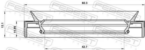 FEBEST Shaft Seal, drive shaft (95MEY-44601213C)