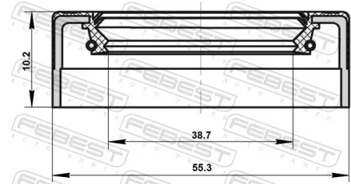 FEBEST Shaft Seal, drive shaft (95NES-40551010C)