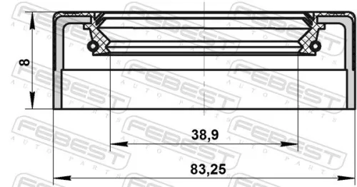 FEBEST Shaft Seal, automatic transmission (95NEY-42830808C)