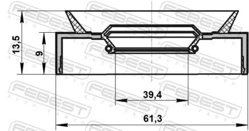 FEBEST Shaft Seal, drive shaft (95PAS-41610913C)