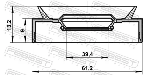 FEBEST Shaft Seal, drive shaft (95PAS-41610913R)