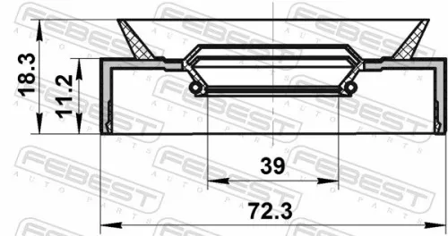 FEBEST Shaft Seal, drive shaft (95PAY-40721118X)