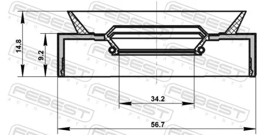 FEBEST Shaft Seal, drive shaft (95PBS-36560915C)