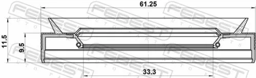 FEBEST Shaft Seal, drive shaft (95PES-35610911U)