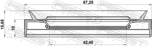 FEBEST Shaft Seal, drive shaft (95PES-44671016C)