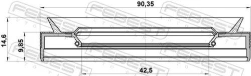 FEBEST Shaft Seal, drive shaft (95PES-44901015C)