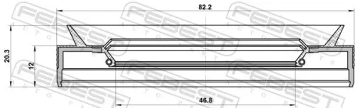 FEBEST Shaft Seal, differential (95PEW-48821220R)