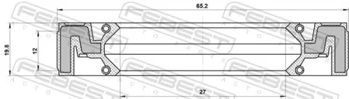 FEBEST Shaft Seal, differential (95QFS-28651220C)