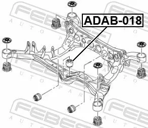 FEBEST Bushing, axle beam (ADAB-018)