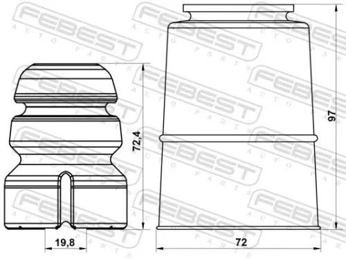 FEBEST Dust Cover Kit, shock absorber (ADSHB-A5F-KIT)
