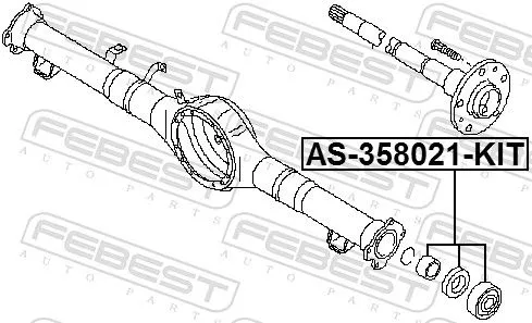 FEBEST Bearing, drive shaft (AS-358021-KIT)