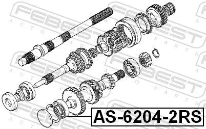 FEBEST Bearing (AS-6204-2RS)