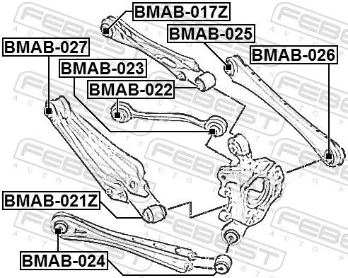FEBEST Mounting, control/trailing arm (BMAB-022)