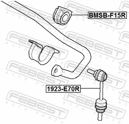 FEBEST Mounting, stabiliser bar (BMSB-F15R)
