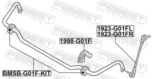 FEBEST Repair Kit, stabiliser bush (BMSB-G01F-KIT)