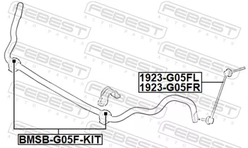 FEBEST Repair Kit, stabiliser bush (BMSB-G05F-KIT)