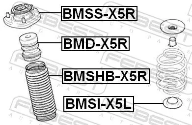 FEBEST Protective Cap/Bellow, shock absorber (BMSHB-X5R)