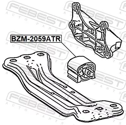 FEBEST Mounting, automatic transmission (BZM-2059ATR)