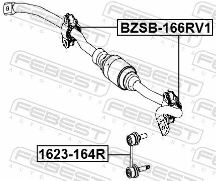 FEBEST Mounting, stabiliser bar (BZSB-166RV1)