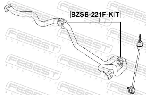 FEBEST Repair Kit, stabiliser bush (BZSB-221F-KIT)