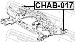 FEBEST Bushing, axle beam (CHAB-017)
