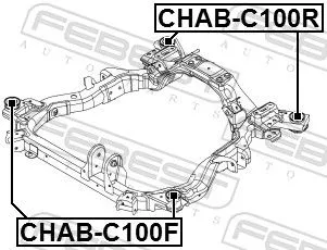 FEBEST Bushing, axle beam (CHAB-C100F)
