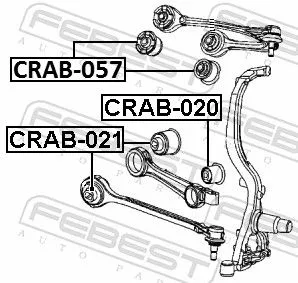 FEBEST Mounting, control/trailing arm (CRAB-020)