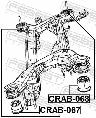 FEBEST Bushing, axle beam (CRAB-067)