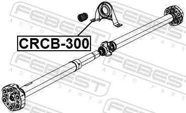 FEBEST Bearing, propshaft centre bearing (CRCB-300)