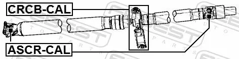 FEBEST Bearing, propshaft centre bearing (CRCB-CAL)
