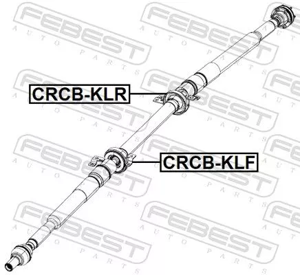 FEBEST Bearing, propshaft centre bearing (CRCB-KLR)