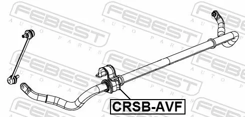 FEBEST Mounting, stabiliser bar (CRSB-AVF)