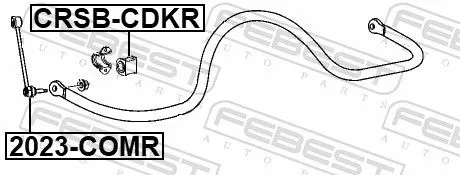 FEBEST Mounting, stabiliser bar (CRSB-CDKR)