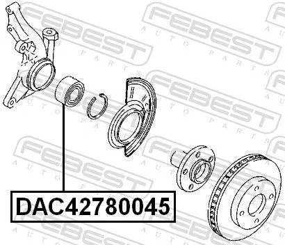 FEBEST Wheel Bearing (DAC42780045)