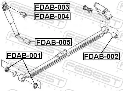 FEBEST Bush, shock absorber (FDAB-005)